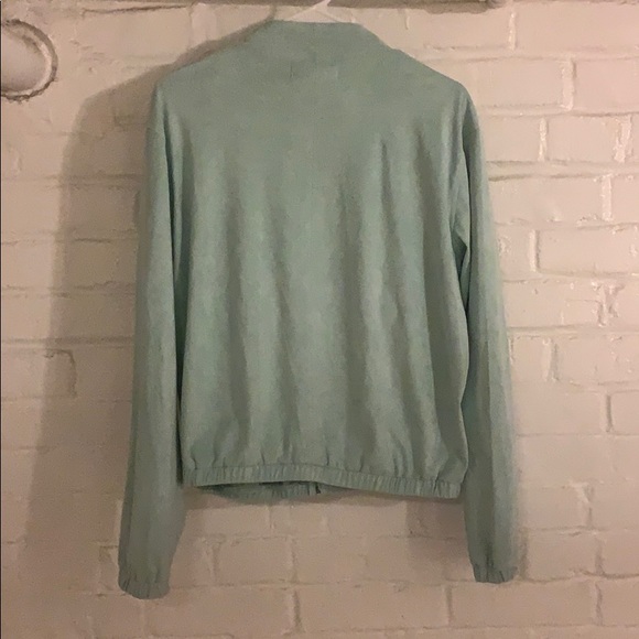 Tiffany blue Teal Forever 21 Bomber Jacket - Picture 2 of 3
